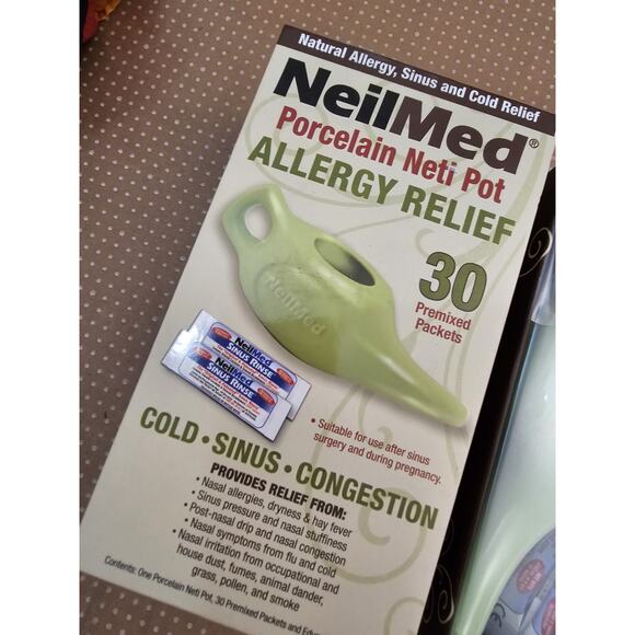 Neilmed Porcelain Neti Pot w/ 30 premixed packets EXP 2022 - Picture 6 of 6